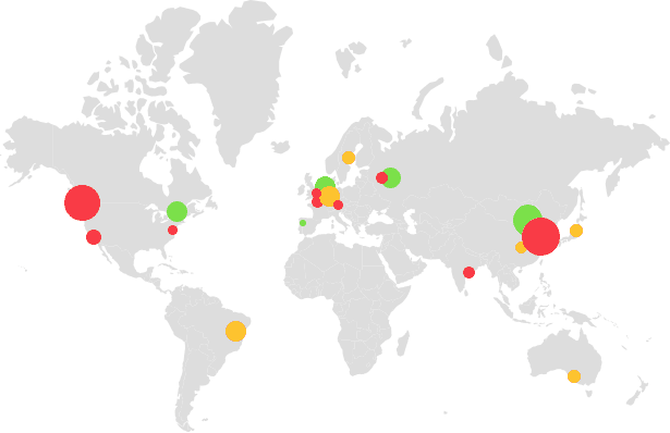 world greenops map