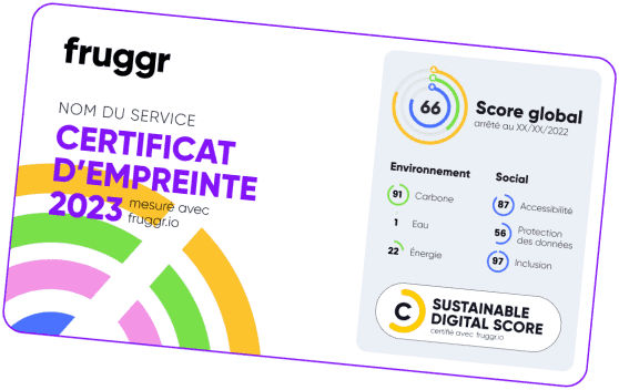 certificat d'empreinte fruggr